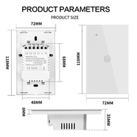 Alexa Smart Switch standardowa kontrola Tuya w usa współpracuje z domowym sterowaniem głosowym Google inteligentne przełączniki dotykowe w domu potrzebują neutralnego 5